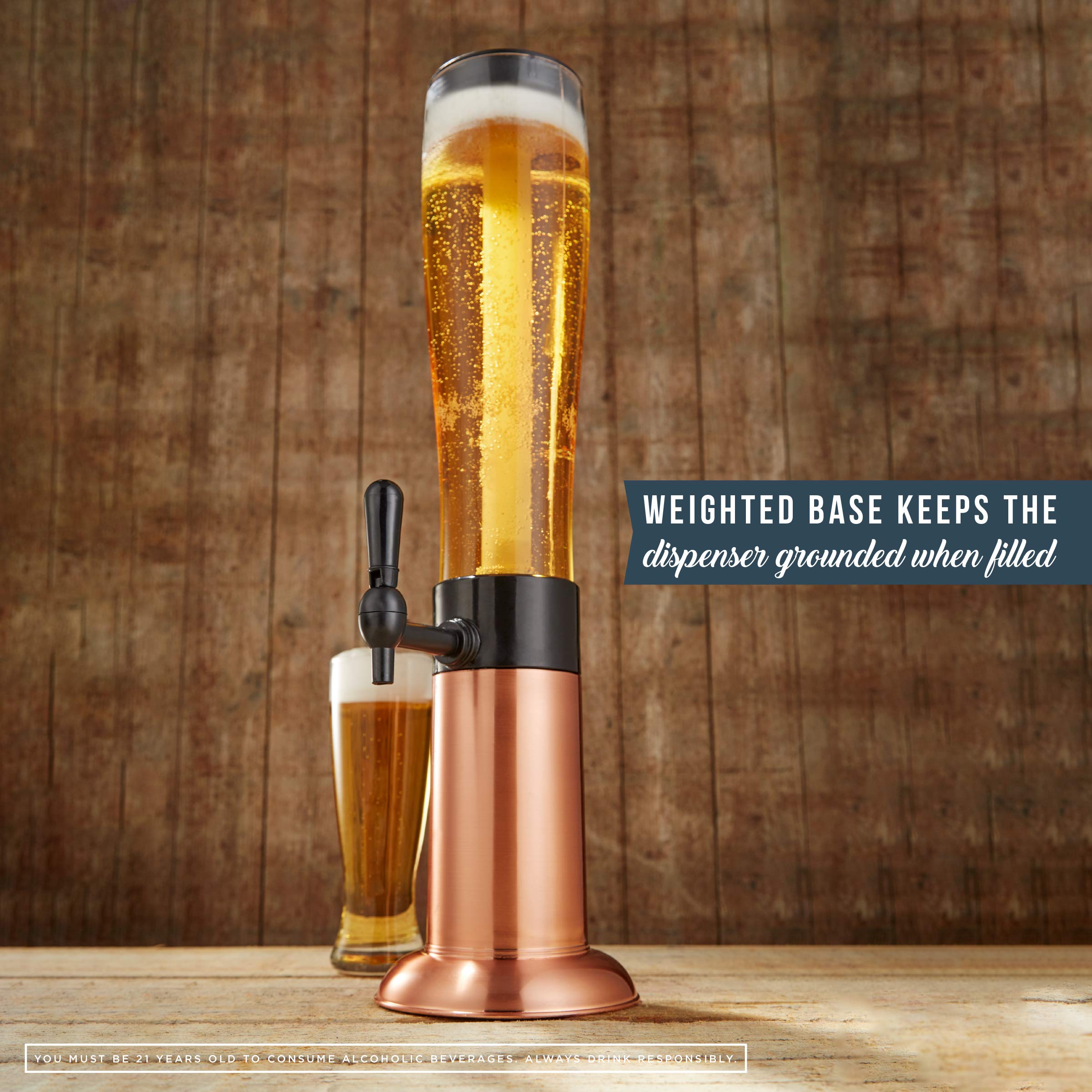 Pro-pour tap on the Hammer + Axe Beverage Dispenser for precise pours