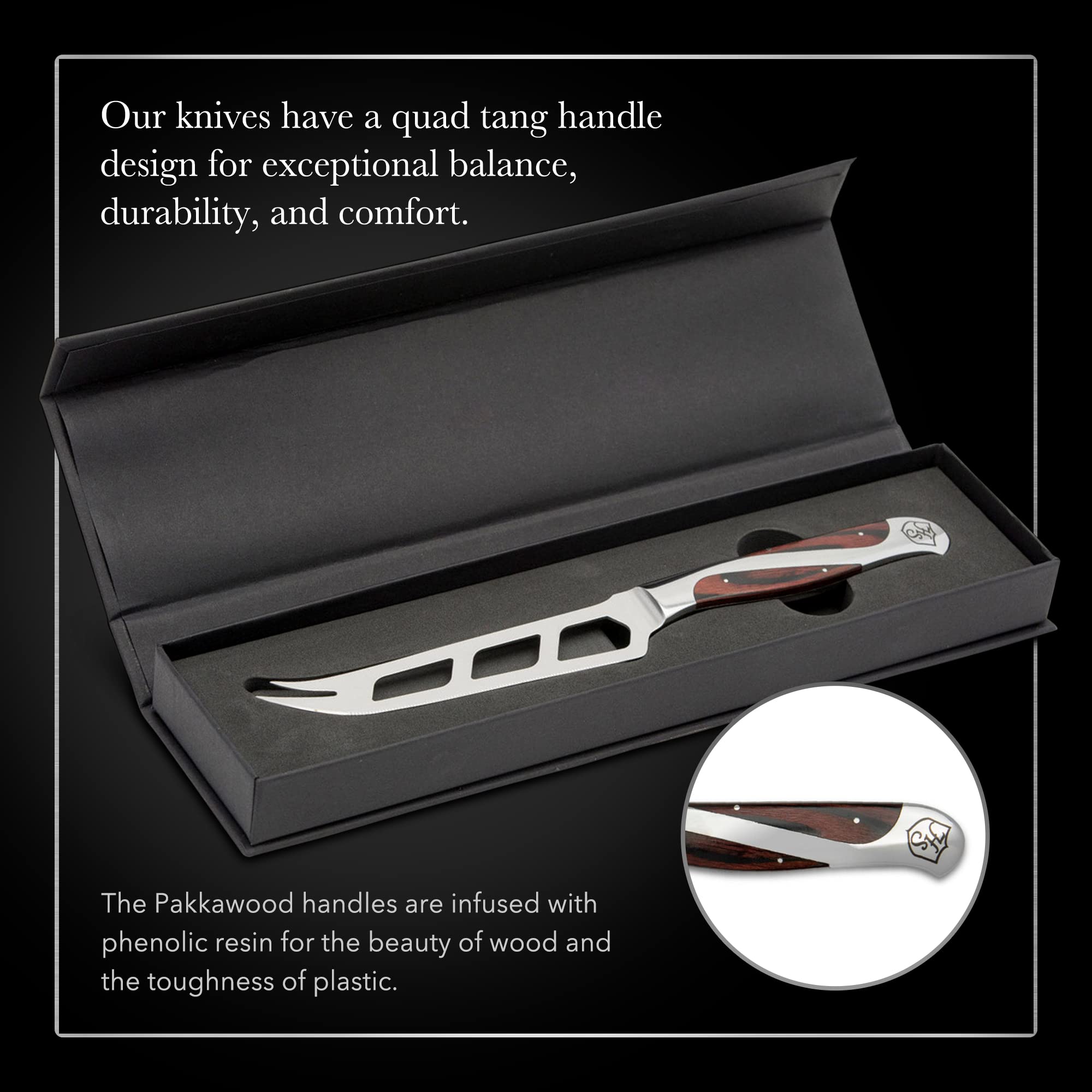 Hammer Stahl quad tang handle provides balanced, comfortable control.