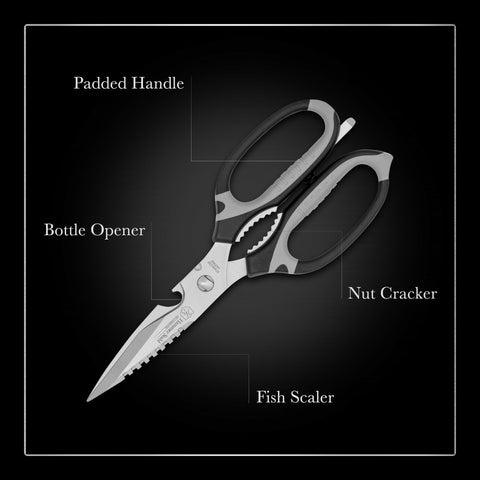 Hammer Stahl kitchen shears heavy-duty design handles tough cuts with ease