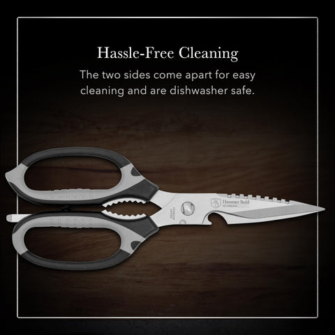 Hammer Stahl kitchen shears come with a lifetime warranty for lasting confidence