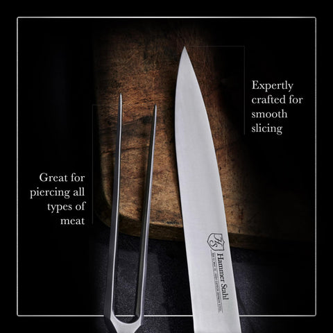 Hammer Stahl lifetime warranty graphic communicates confidence for home chefs