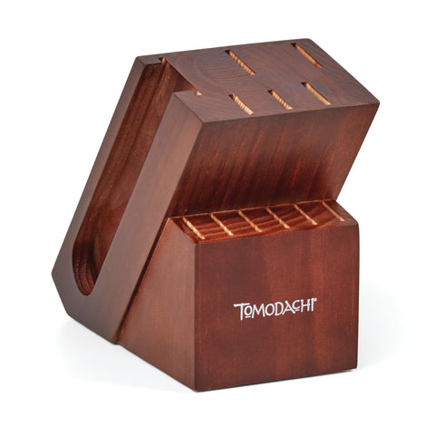 Hampton Forge Raintree Copper 13-Piece Block Set dark wood handles for comfortable grip