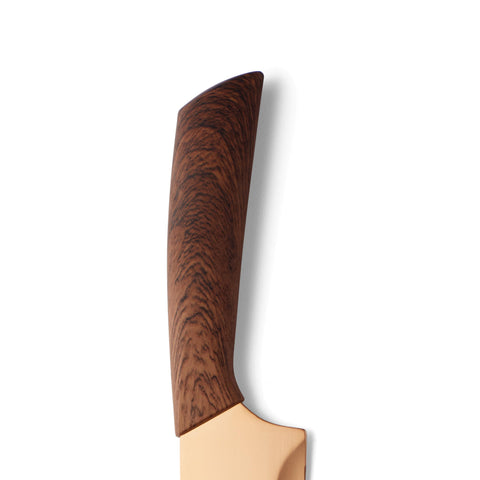 Hampton Forge Raintree Copper 13-Piece Block Set displayed in wood block