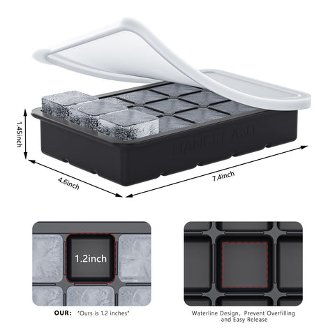 HANCELANT compact ice tray fits small freezers and shelves