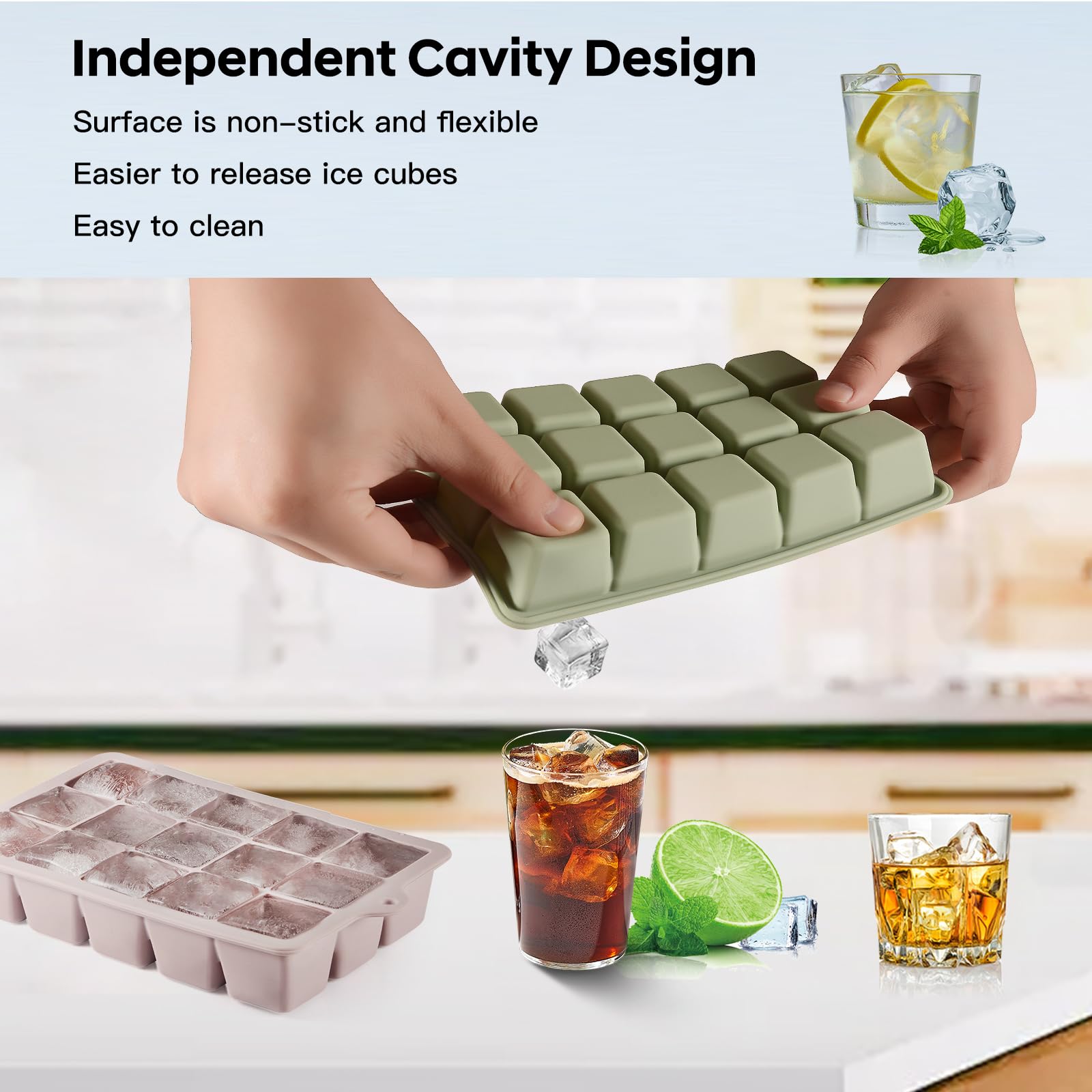 HANCELANT compact freezer-safe lid ice tray fits neatly in small kitchens.