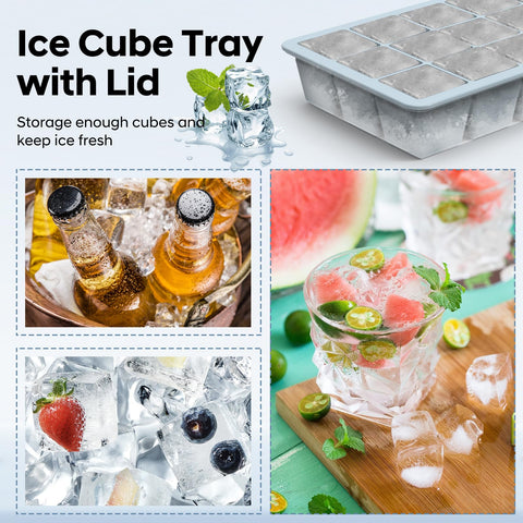 HANCELANT ice cube tray with easy-release cavities for quick whiskey cubes.