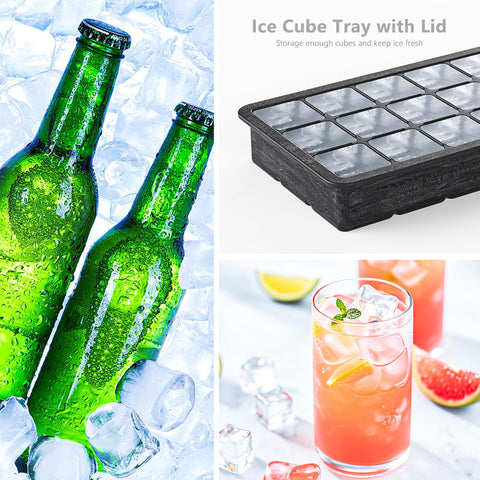 HANCELANT easy-release silicone ice tray flex surface