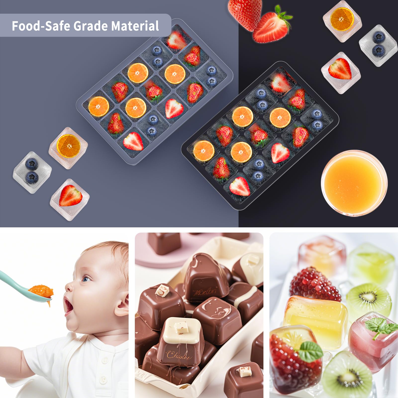 HANCELANT trays for drinks, cocktails, and baby food prep