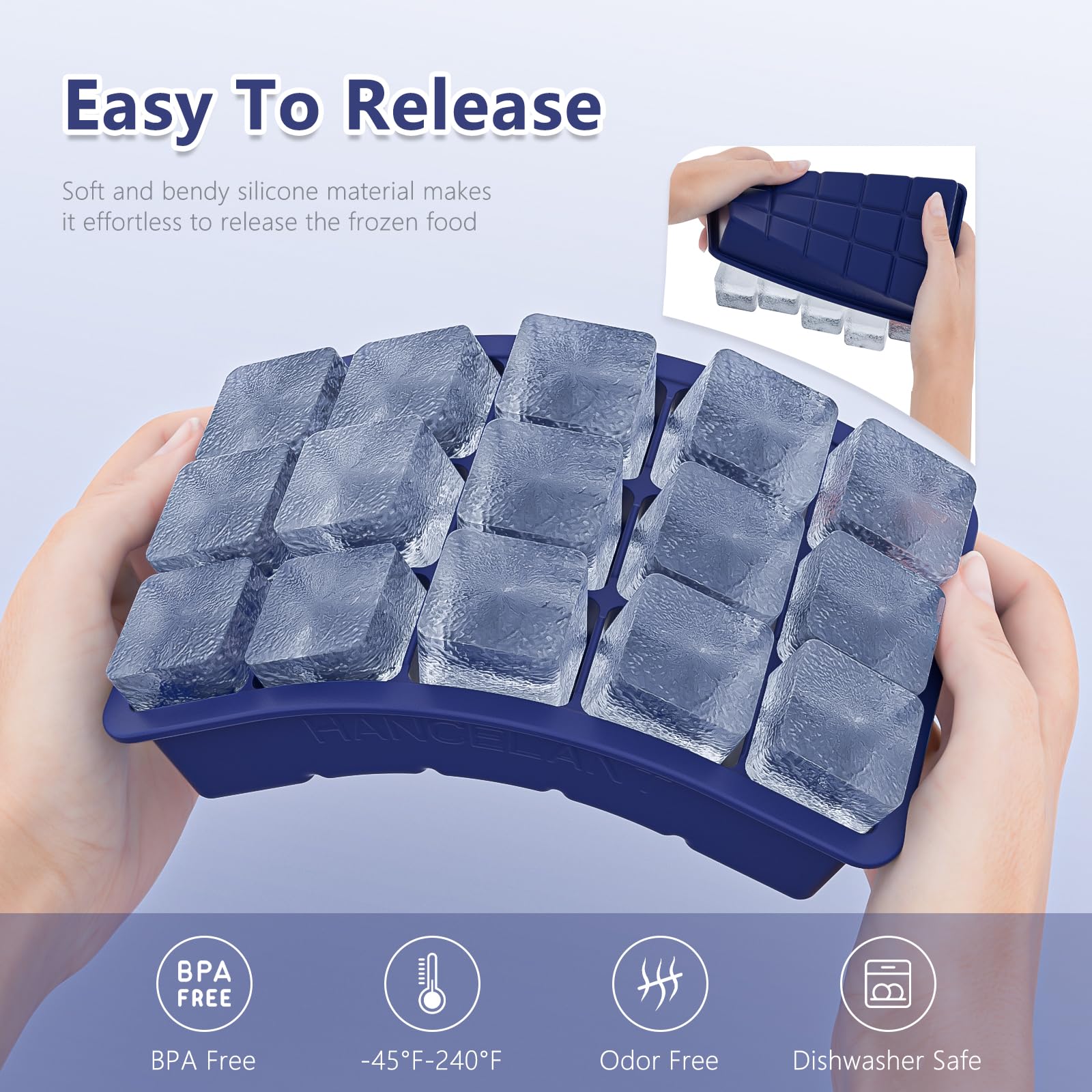 HANCELANT lidded ice cube tray keeps ice fresh in the freezer