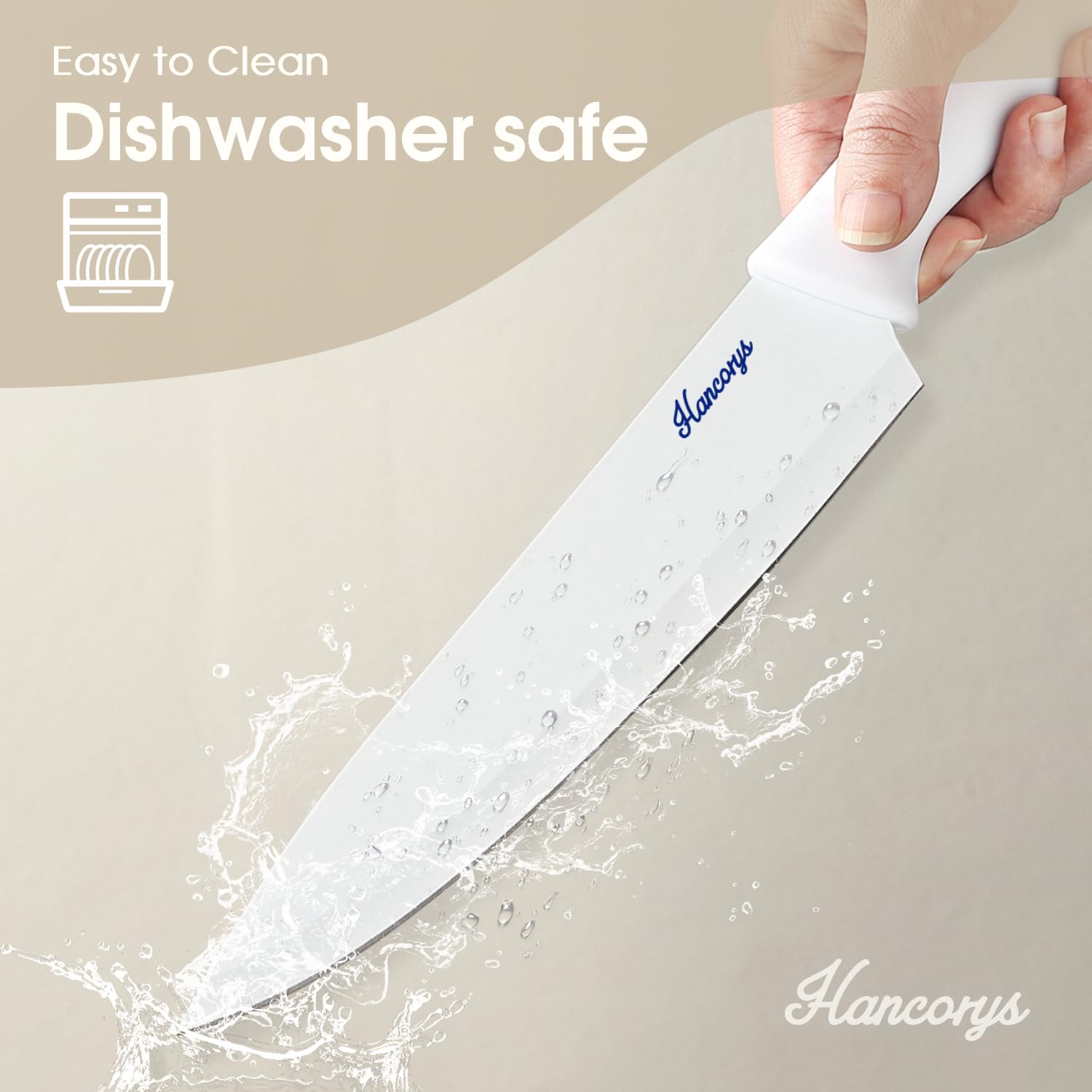 Hancorys 8-inch bread knife with serrated edge for uniform slices
