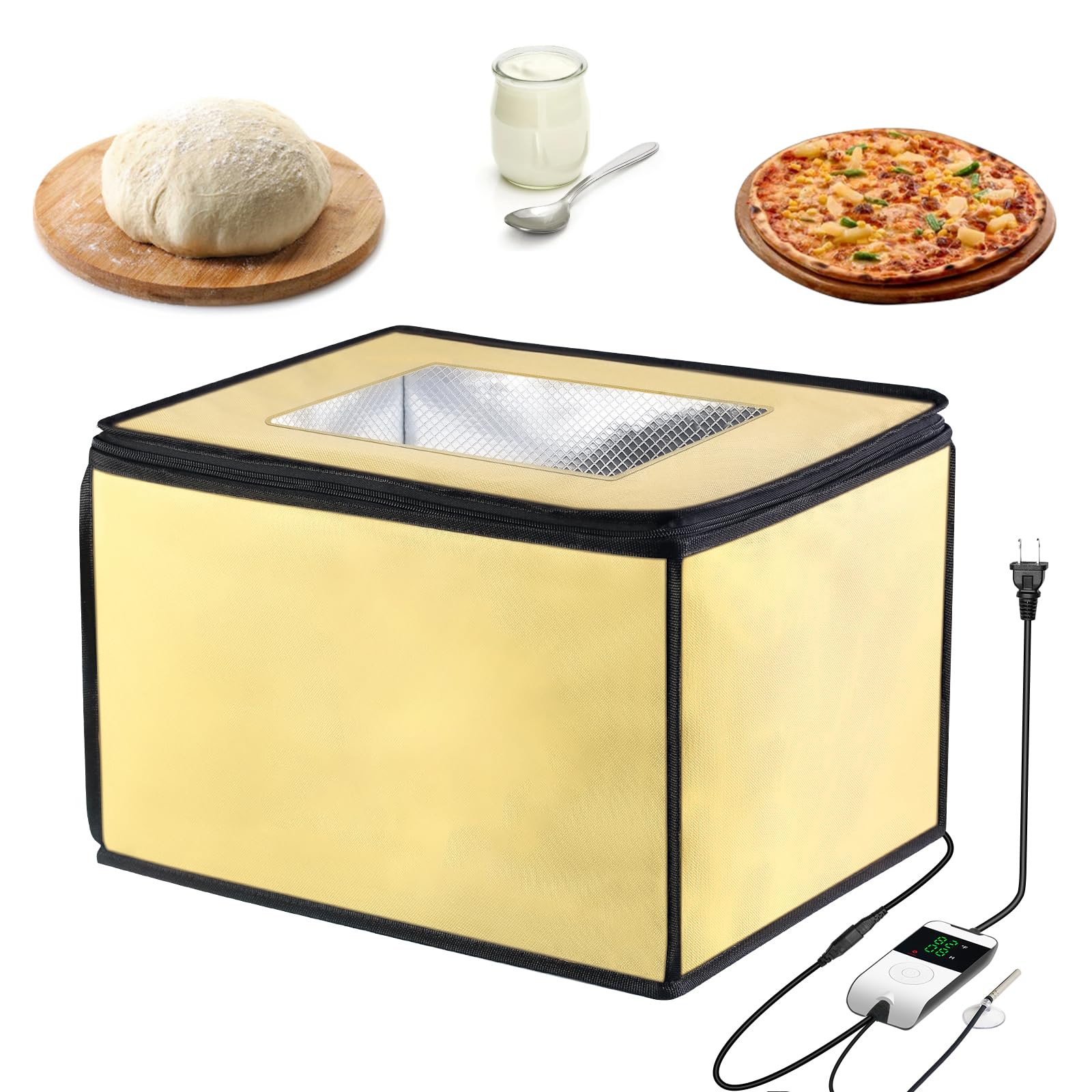 Handbanary bread-proofing-box front view demonstrating space-saving design for sourdough proofing.
