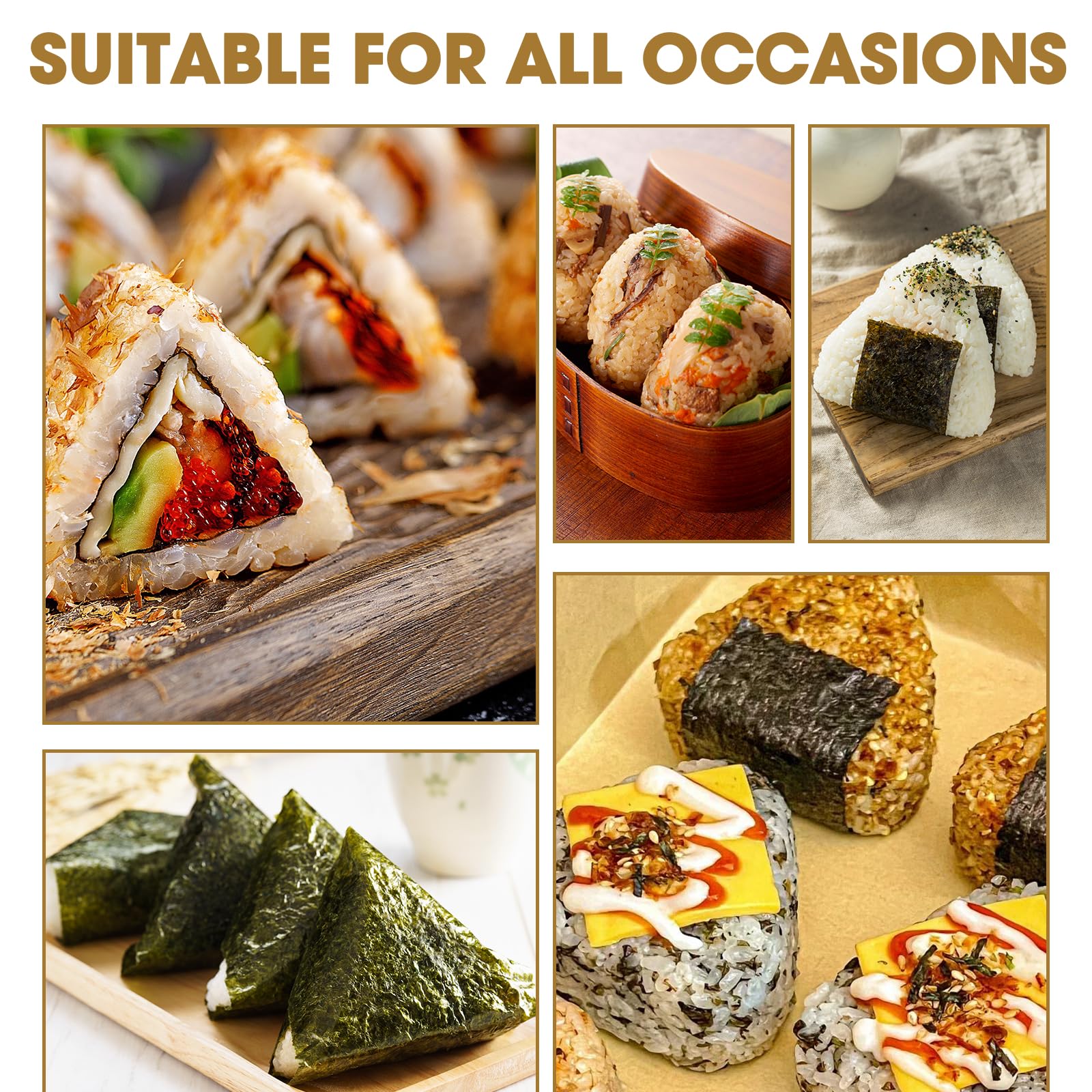 Handbanary picnic setup with bamboo onigiri mold for bento