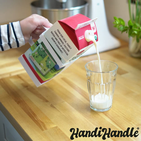 HandiHandle half-gallon holder side view shows easy grip and lightweight design.