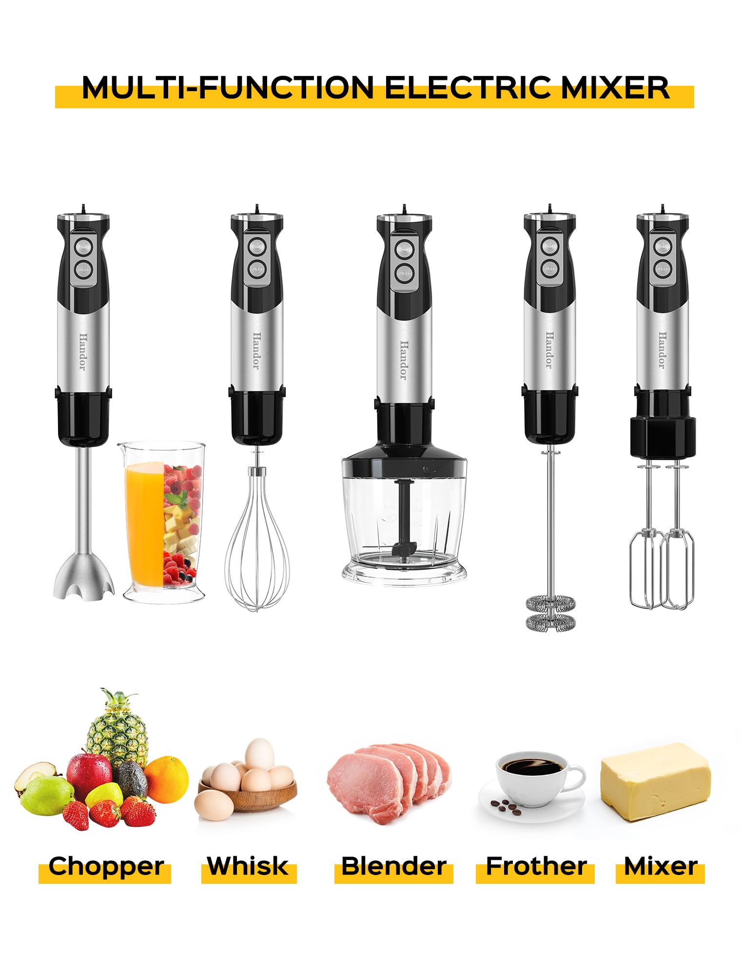 Handor egg whisk attachment delivers fluffy emulsions for sauces and desserts