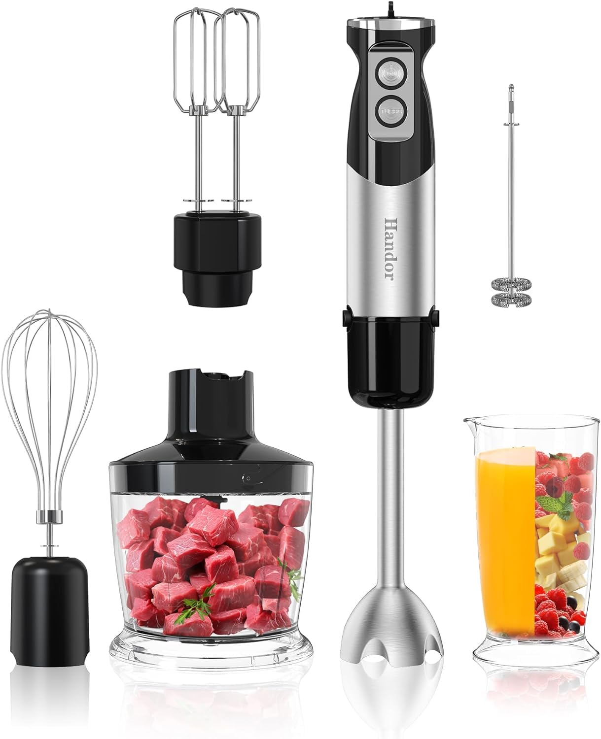 Handor stainless steel blades stay sharp for consistent blending textures