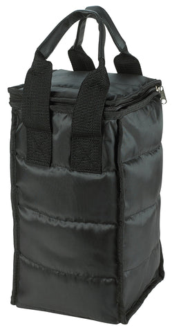 Handy Laundry wine carrier features a durable zipper closure for secure transport.
