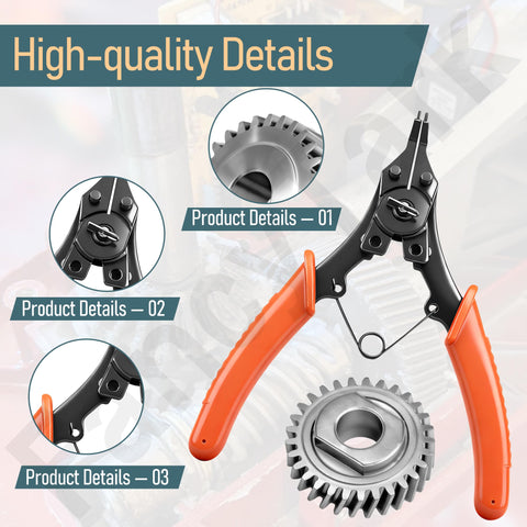 HandyTek 4-in-1 snap ring pliers for quick ring changes