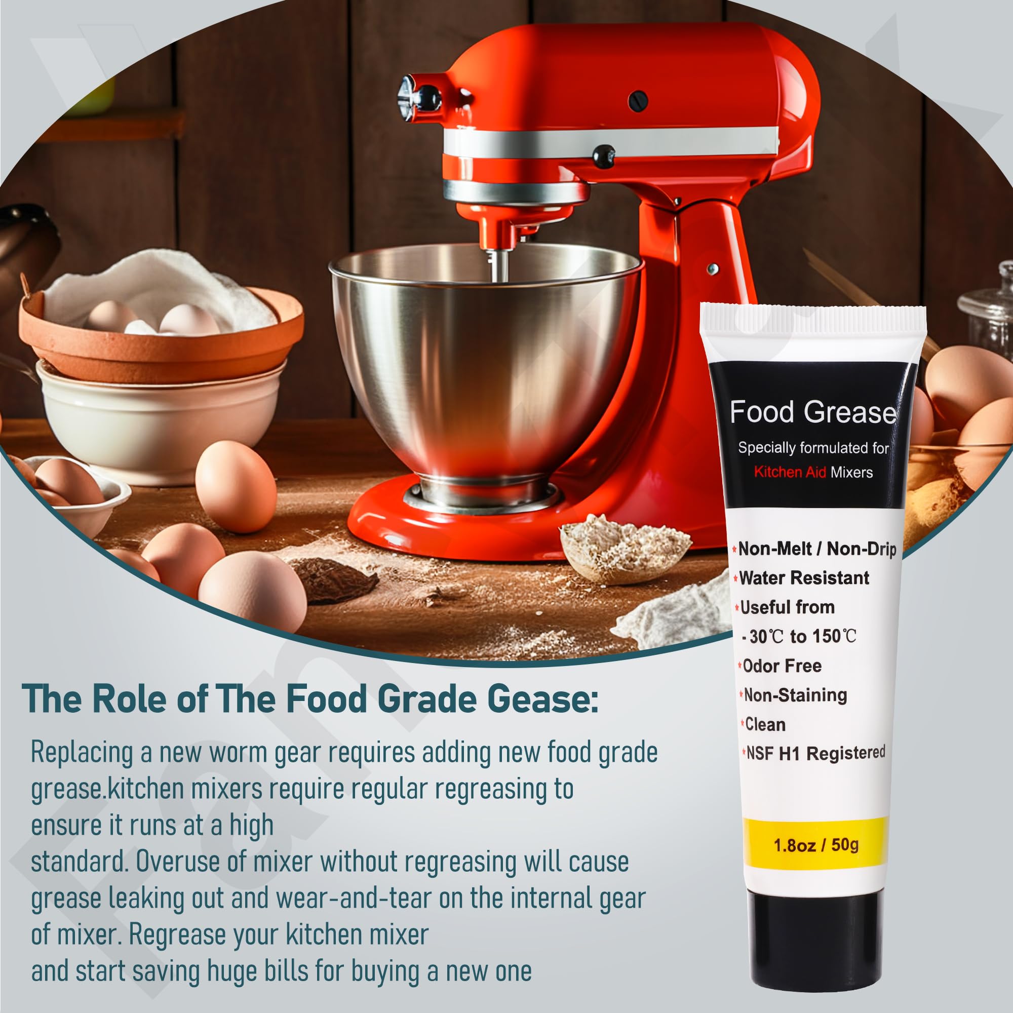 HandyTek 1.8 oz food-grade grease for smooth mixer operation