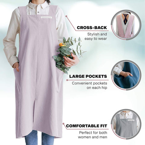 HANEE 100% cotton apron, durable and easy to clean.