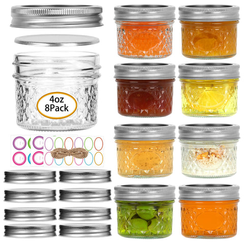 Haneye mini mason jar 4oz ideal for jams and gifts