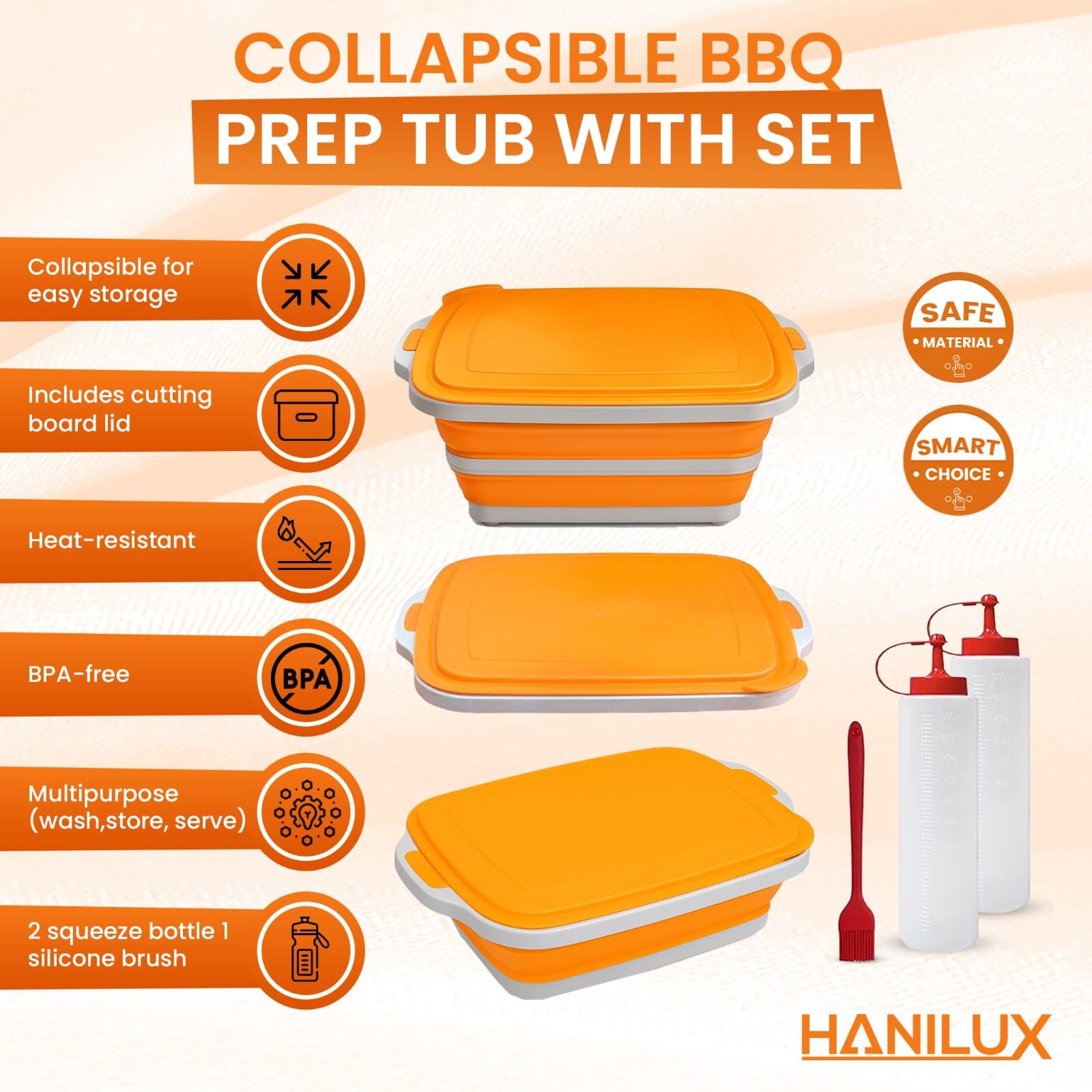 HANILUX food-grade materials ensure safe prep and easy cleanup.