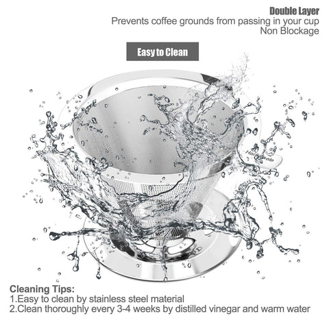 Hanlomele filter holder wide-base ensures stable, spill-free brewing.