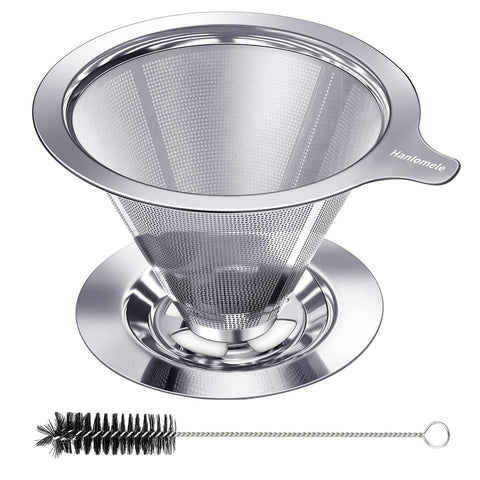 Hanlomele pour-over dripper top view for richer flavor extraction.