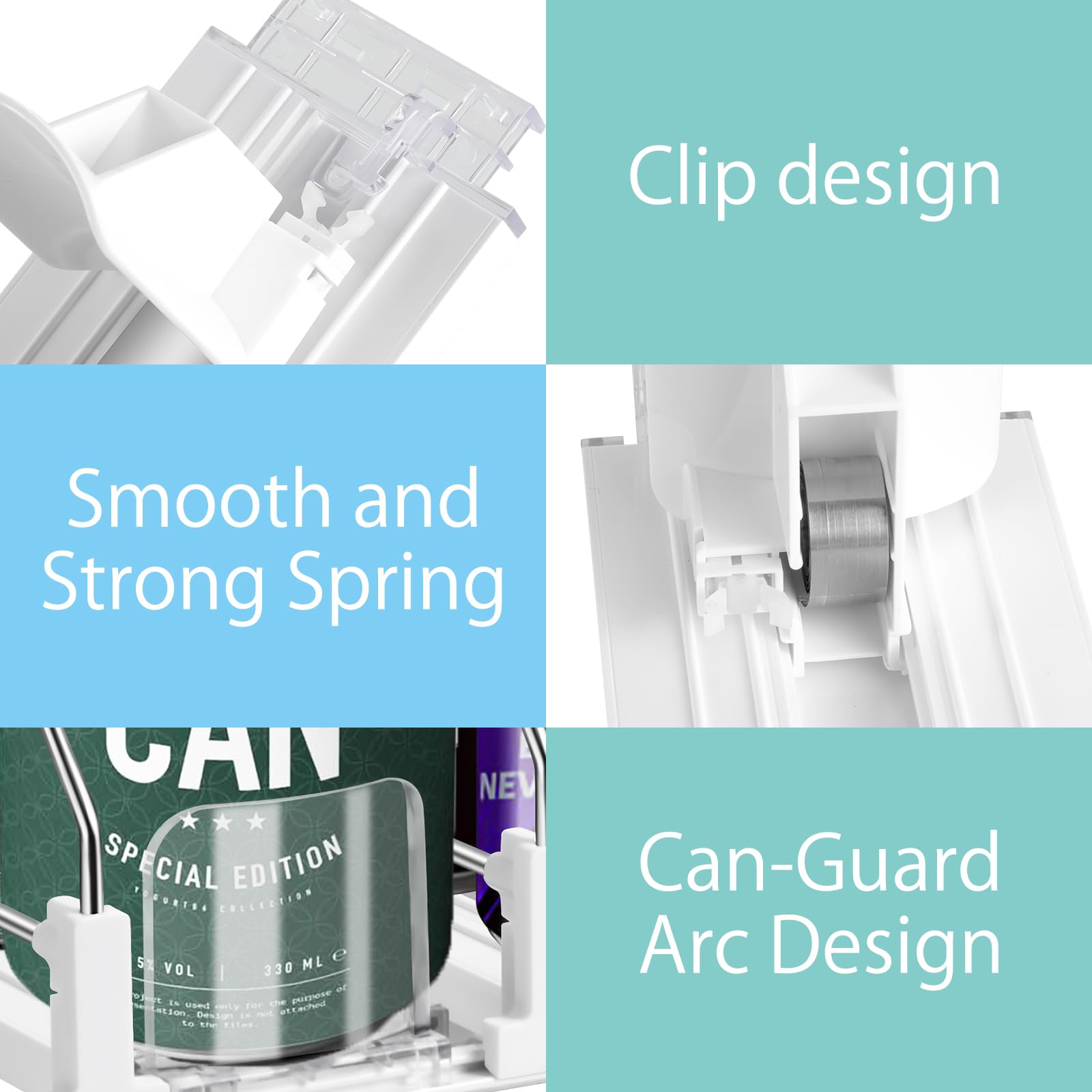 Hanmir automatic push plate simplifies retrieval without tipping cans.