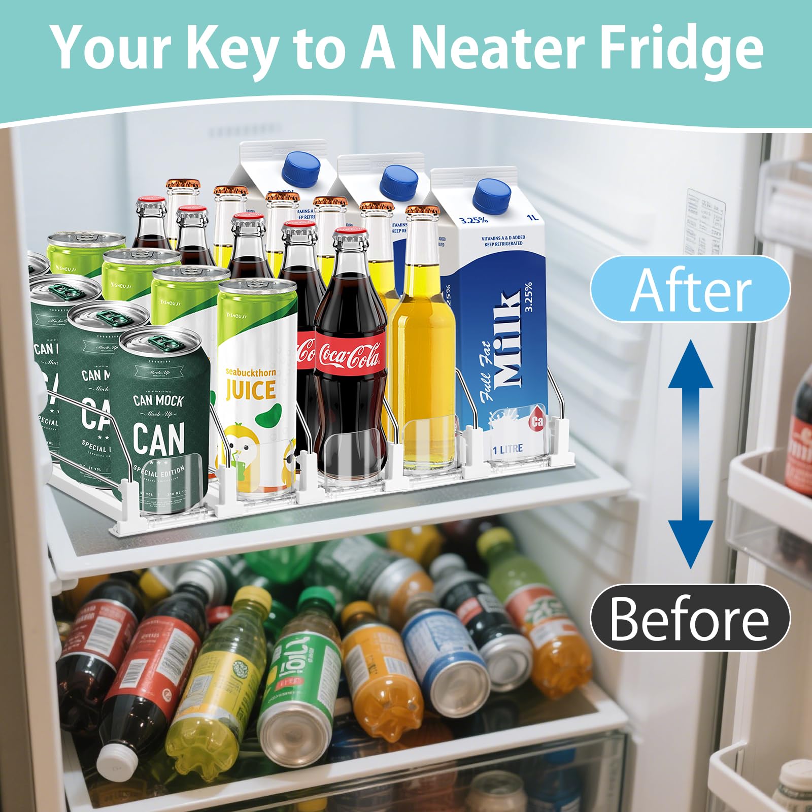Hanmir wide-capacity design holds up to 25 cans for family storage.