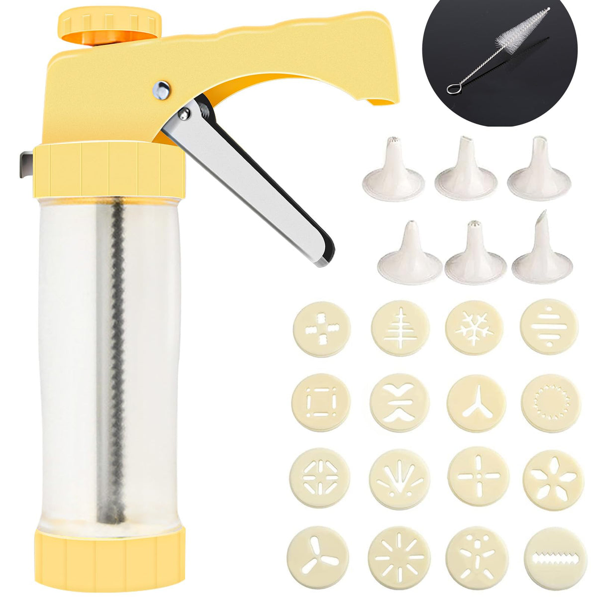 Hanmsen cookie press with 16 discs for versatile designs