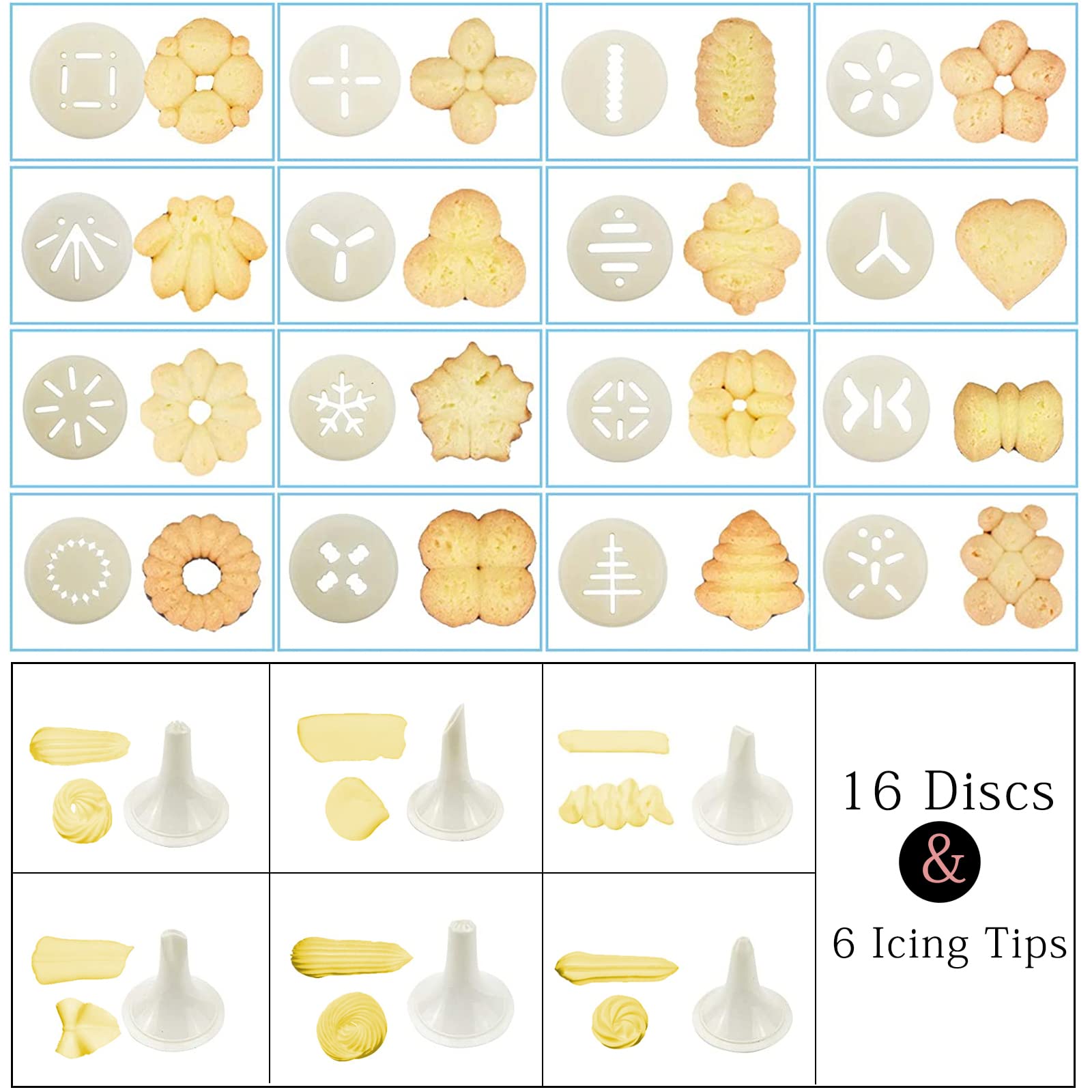 Hanmsen cookie press transparent barrel shows dough level while you work