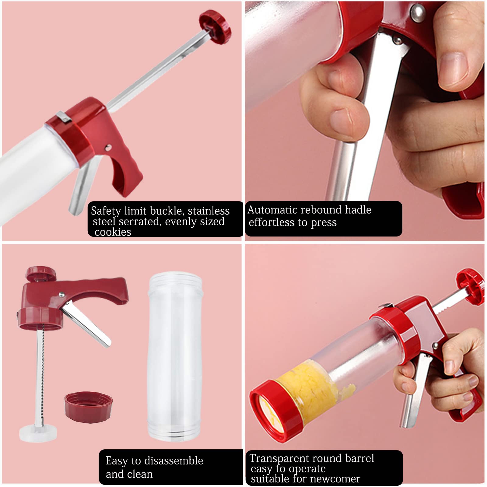 Hanmsen spritz press with 6 tips for versatile icing designs