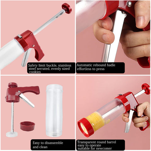 Hanmsen spritz press with 6 tips for versatile icing designs