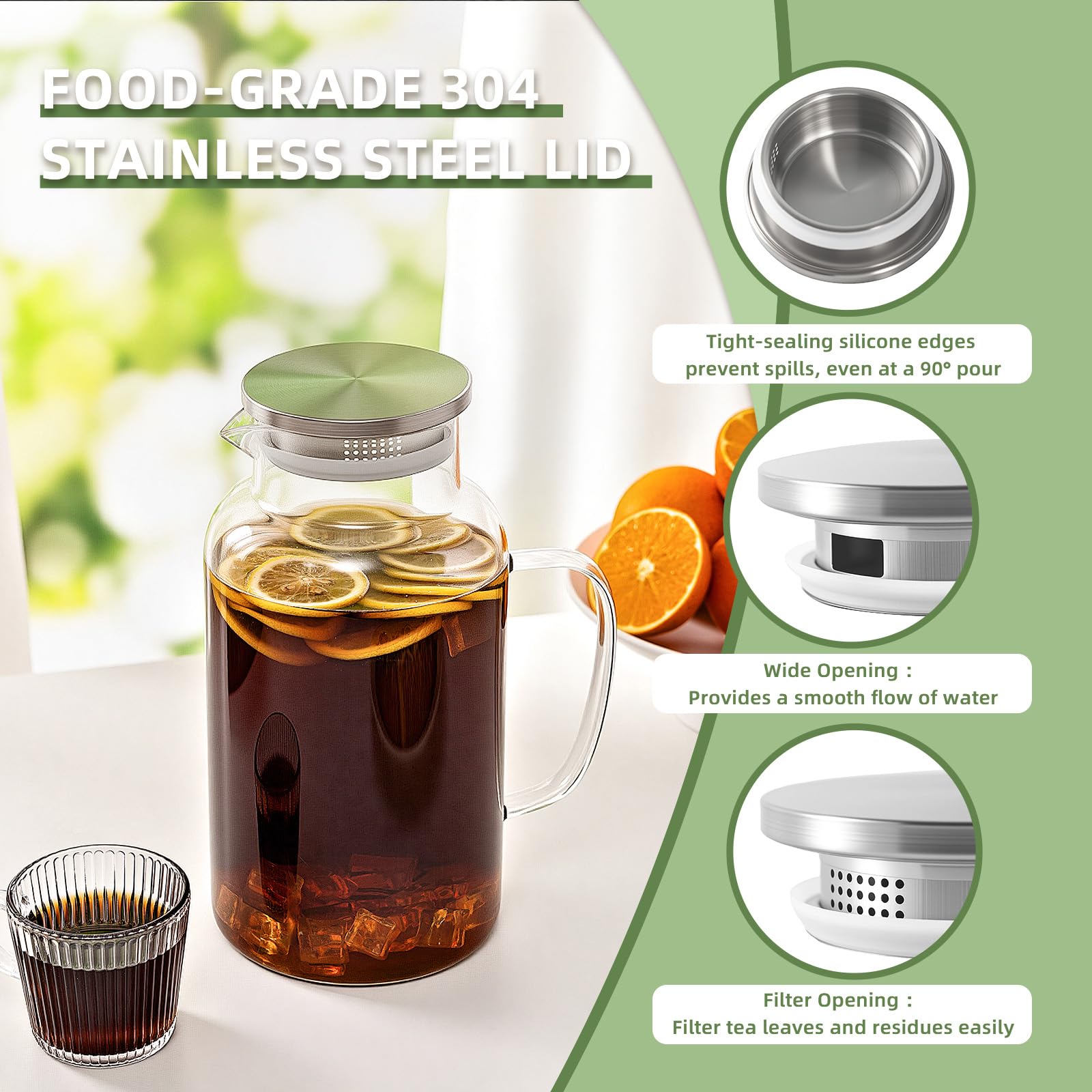 Hannadepot anti drip spout keeps surfaces clean during service.