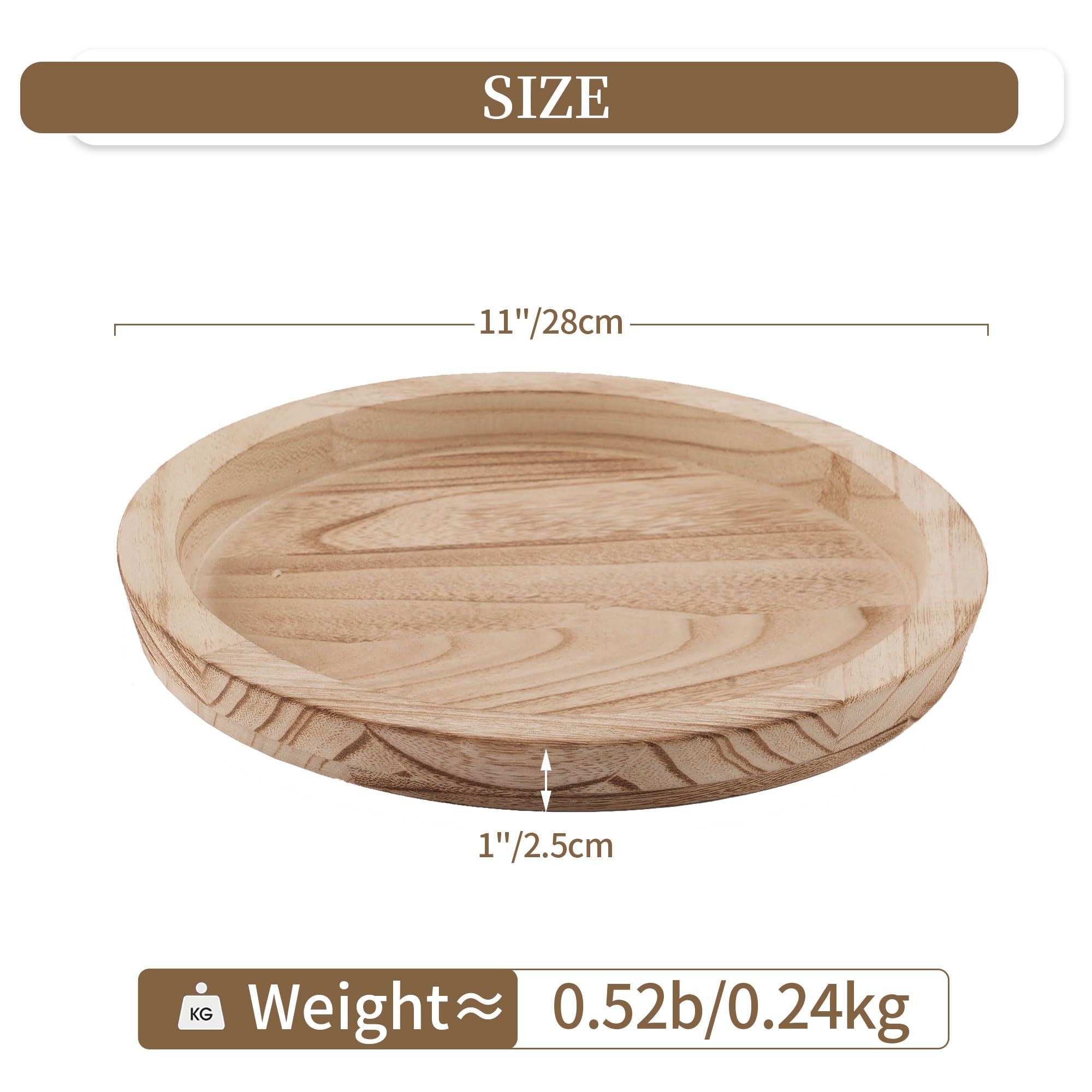 Hanobe decorative farmhouse tray brings warm ambiance to shelves or counters