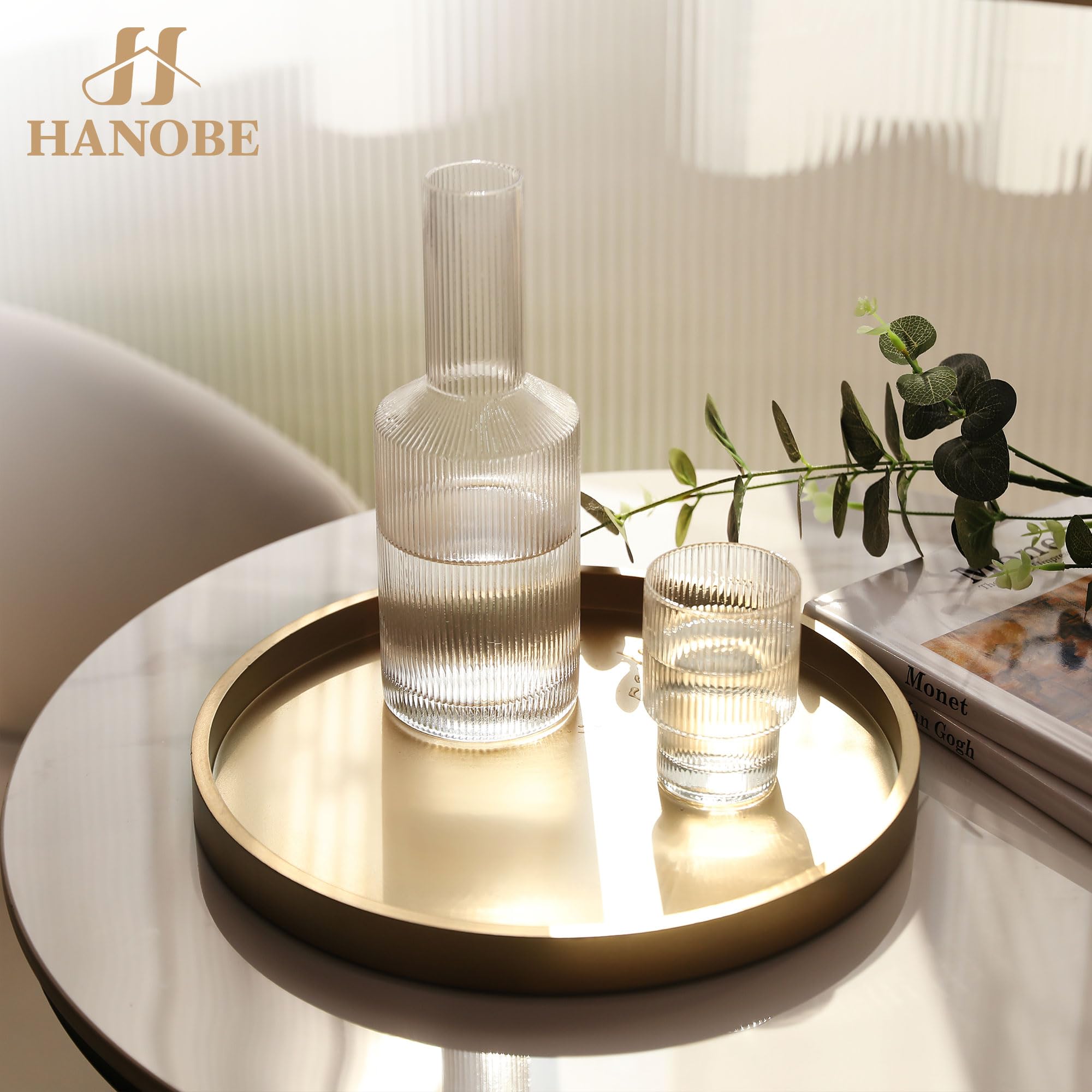 Hanobe round wood tray highlights rustic charm while supporting lightweight serving or organizing needs.