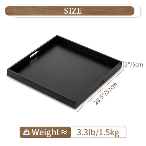 Hanobe ottoman tray wood detail highlights durable construction