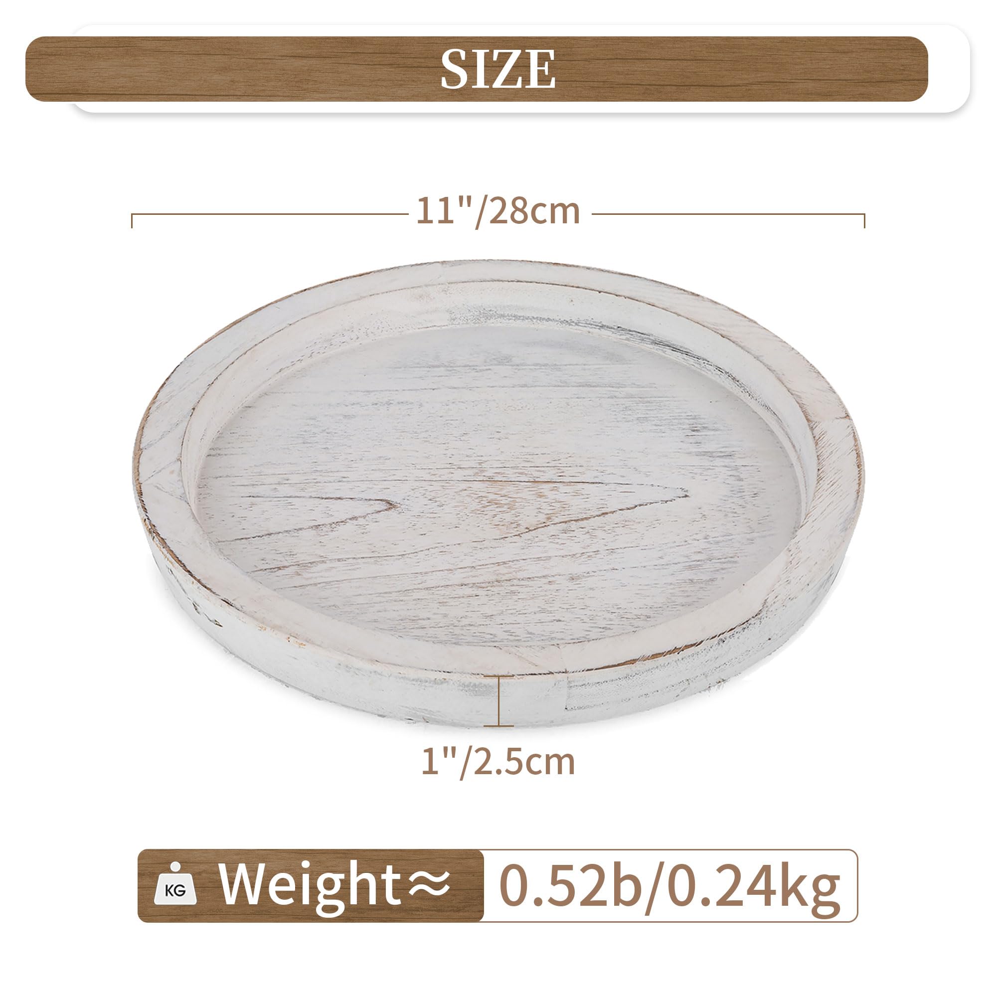 Hanobe rustic farmhouse decorative tray on kitchen island