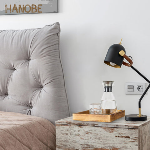 Hanobe square wooden ottoman tray keeping remote and keys neatly on a living room table