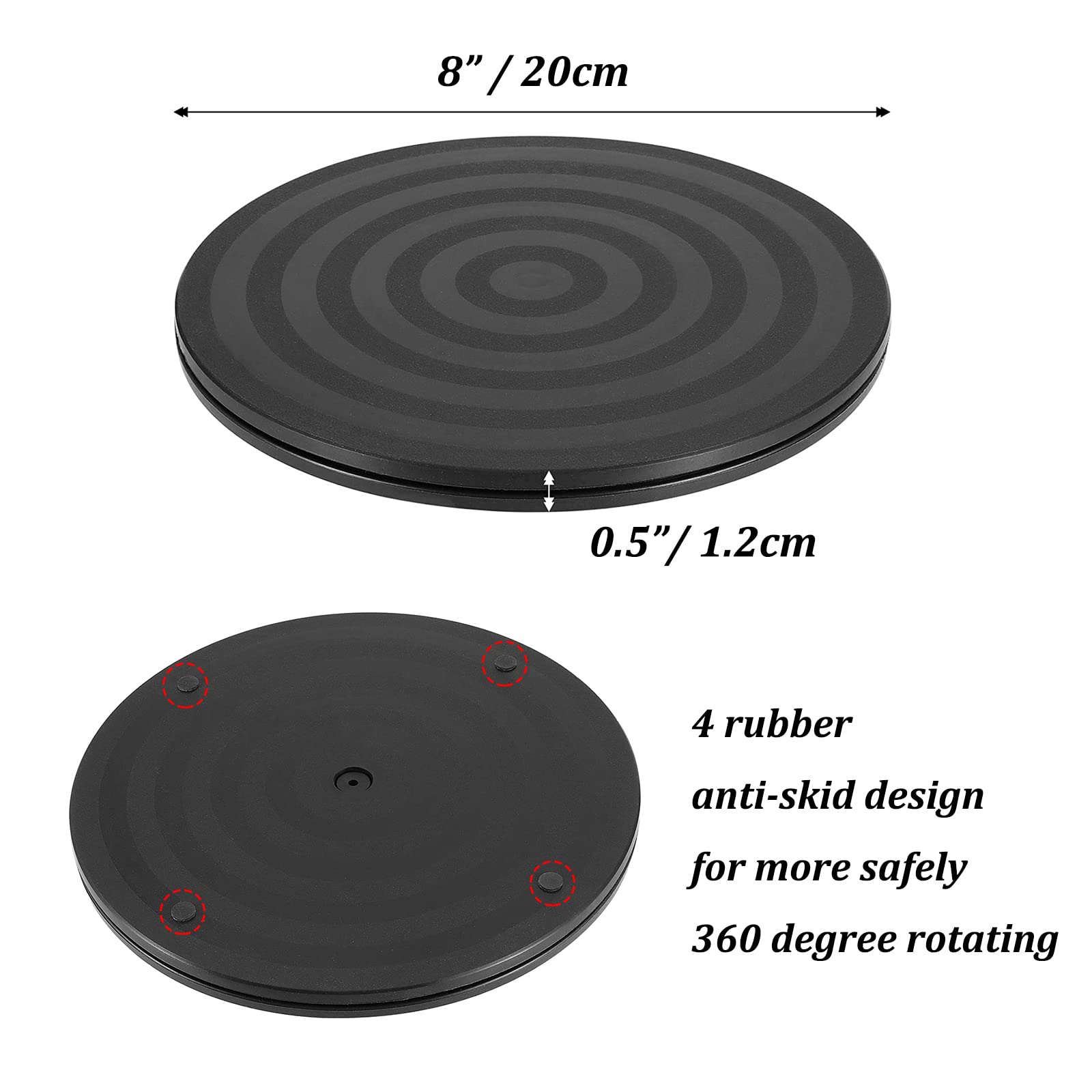 Hanobe turntable rustic tray on sofa table for easy snacks