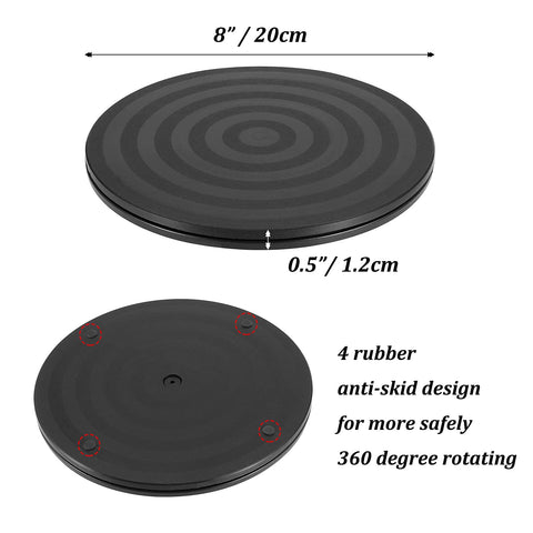Hanobe turntable rustic tray on sofa table for easy snacks