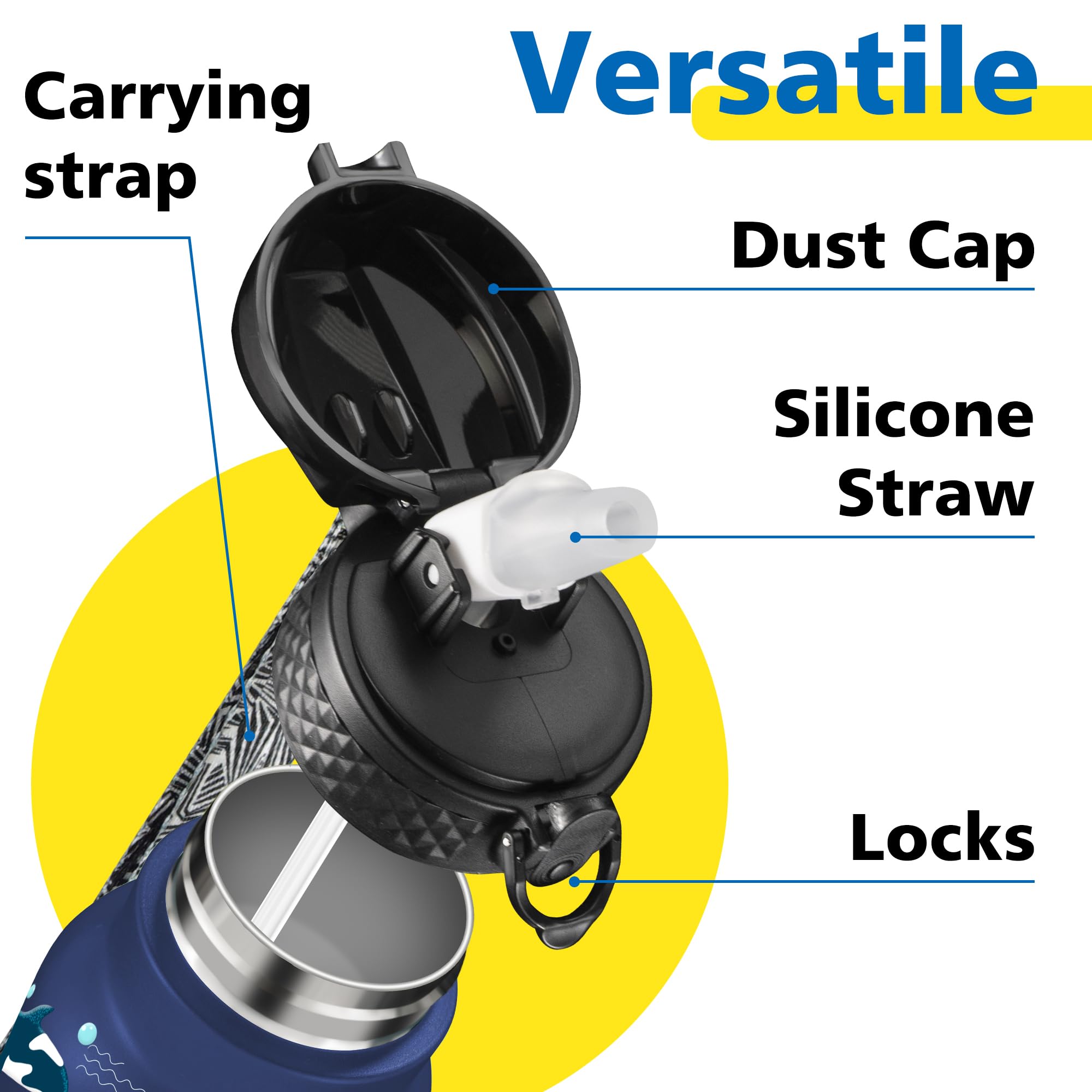 Han's Bottle double-wall insulation keeps beverages cold up to 24 hours.
