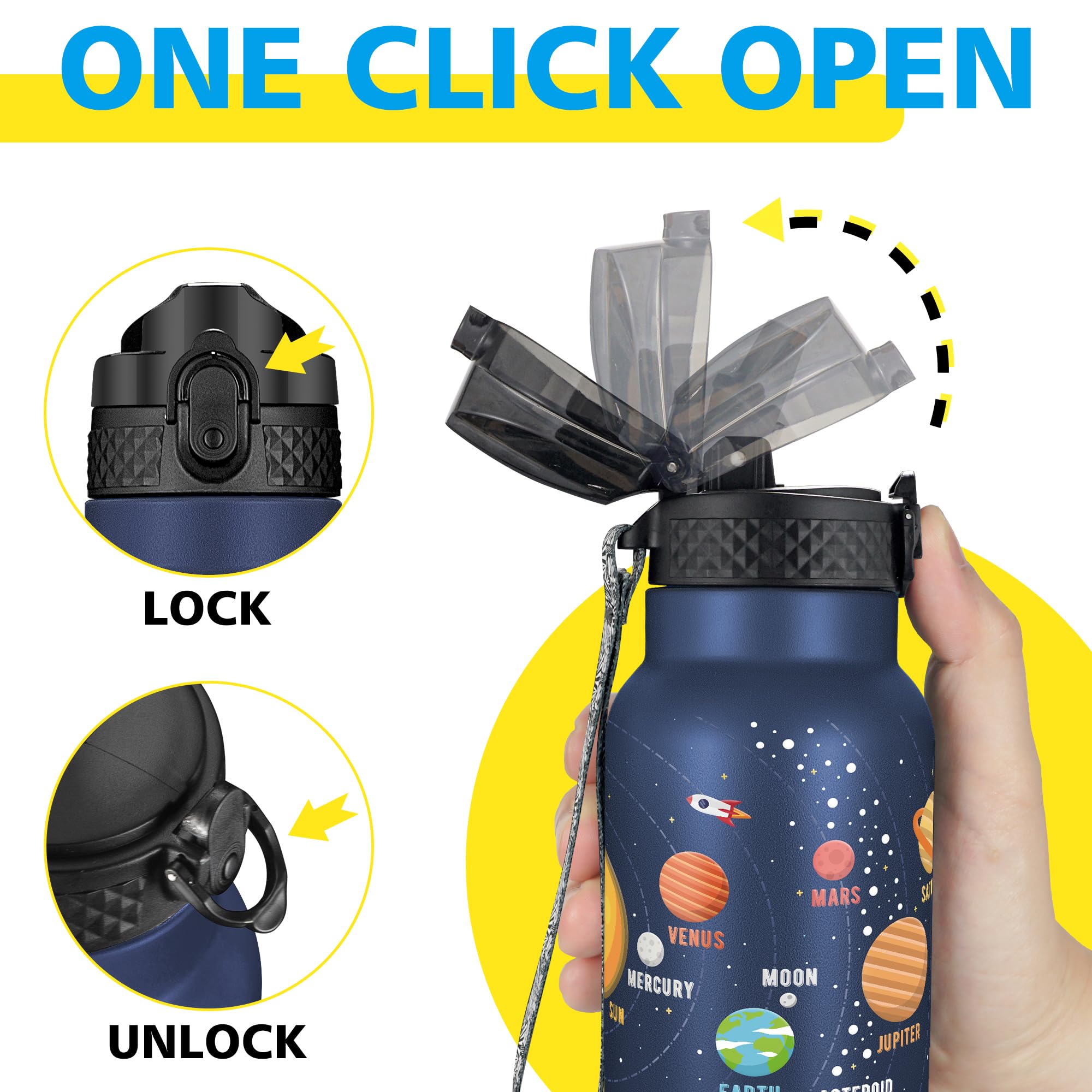 Han's Bottle powder-coated finish resists scratches and provides a non-slip grip.