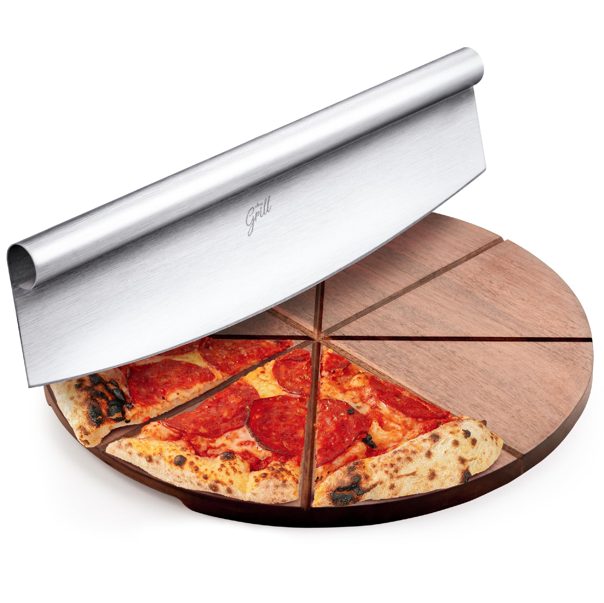Hans Grill dishwasher-safe pizza gear shown for easy maintenance.