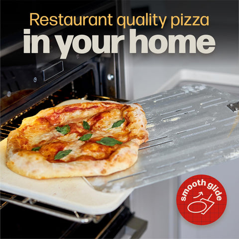 Hans Grill Pizza Peel PRO anodised aluminium body ensures durability and consistent use.