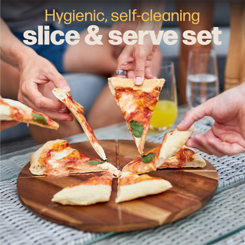 Hans Grill safety edge and blade shield feature in action.