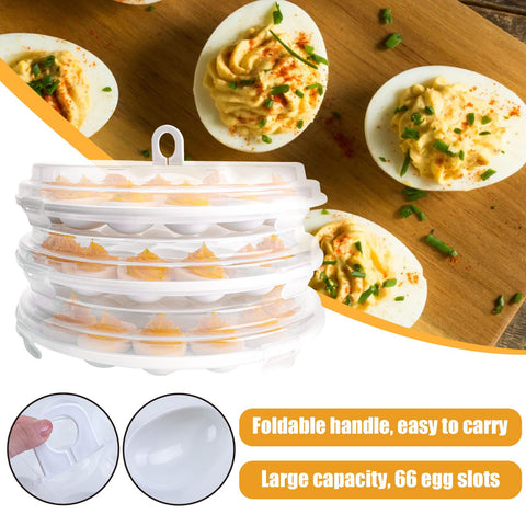 HANSGO deviled egg tray 11.8-inch diameter seats 2-inch eggs securely