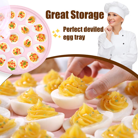 HANSGO pink 66-slot tray set keeps three trays organized for parties.