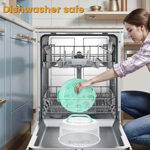 HANSGO dishwasher-safe cake container for easy cleanup.
