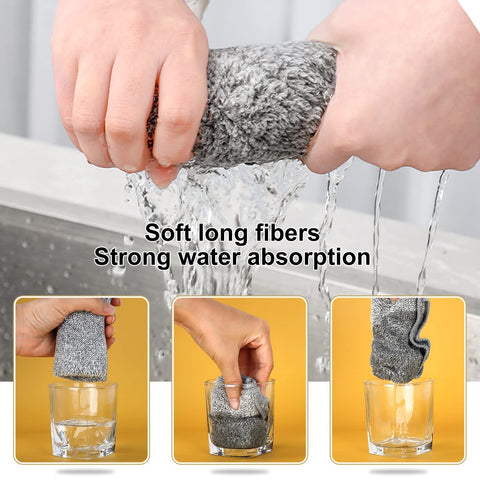 HAOBAOBEI nonstick oil washable dish rags protecting surfaces while wiping